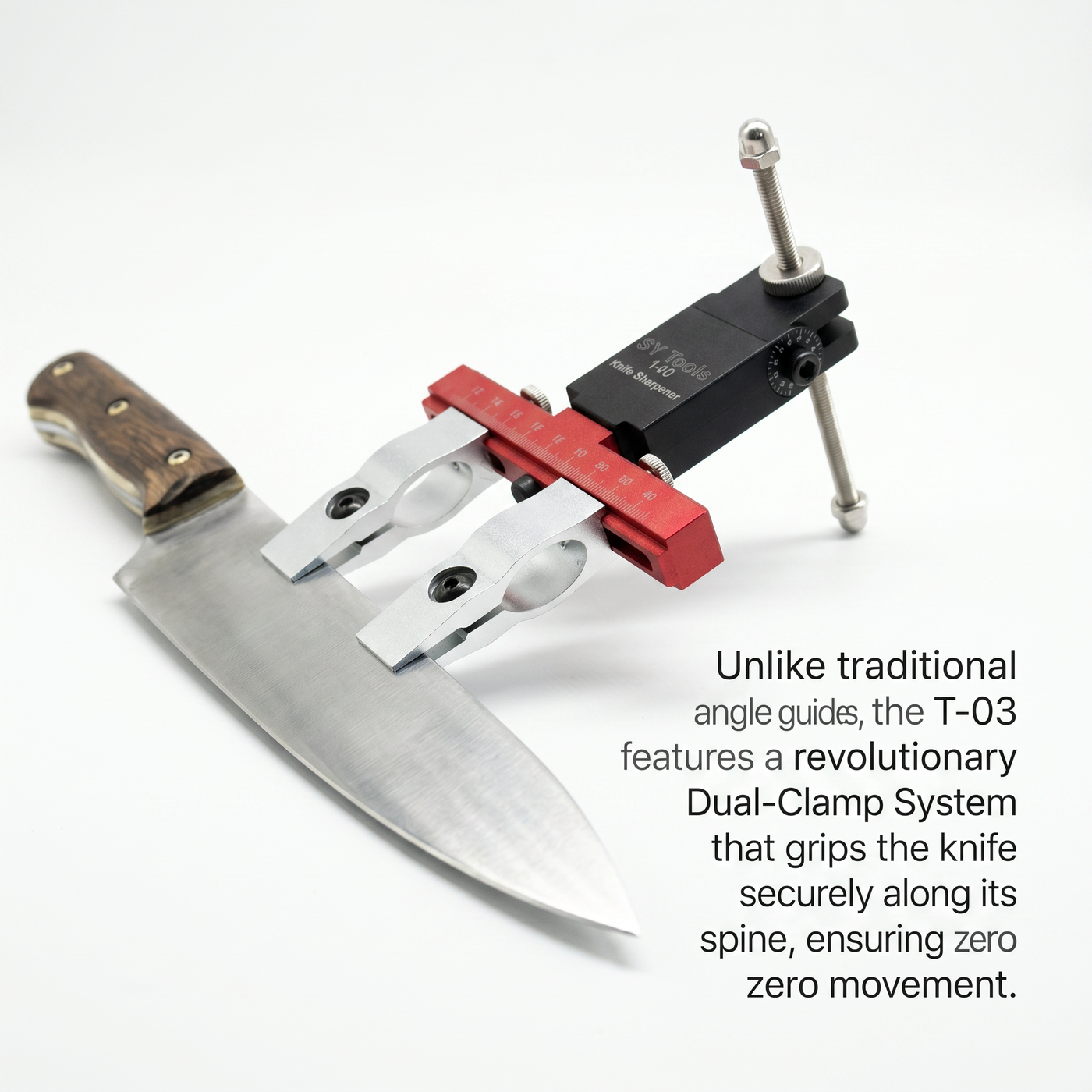 Sy Tools T03 定角磨刀器，激光刻度加双夹具，长刀专用