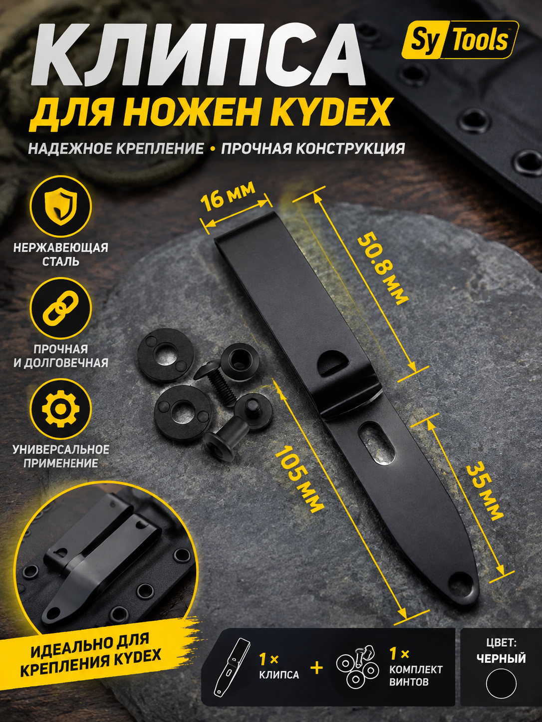 Sy Tools A0918 系列 Kydex 刀鞘夹实拍,多尺寸热塑成型
