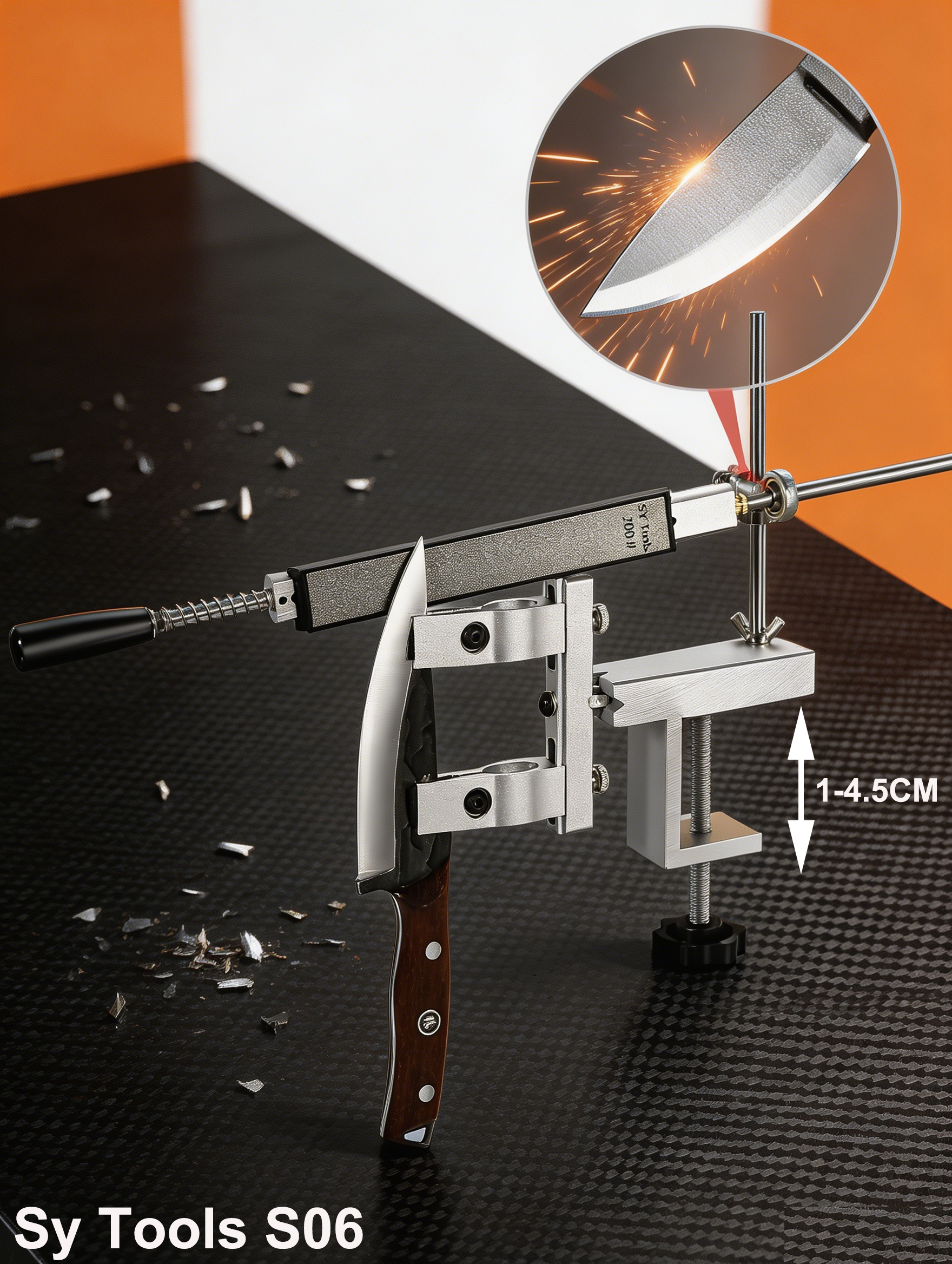 Sy Tools S06 定角磨刀系统 360°旋转夹具真实照