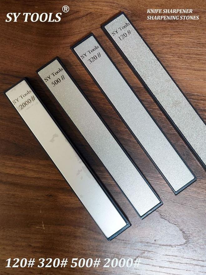 Sy Tools D-120-320-500-2000 钢背金刚石磨刀石（120/320/500/2000 目）