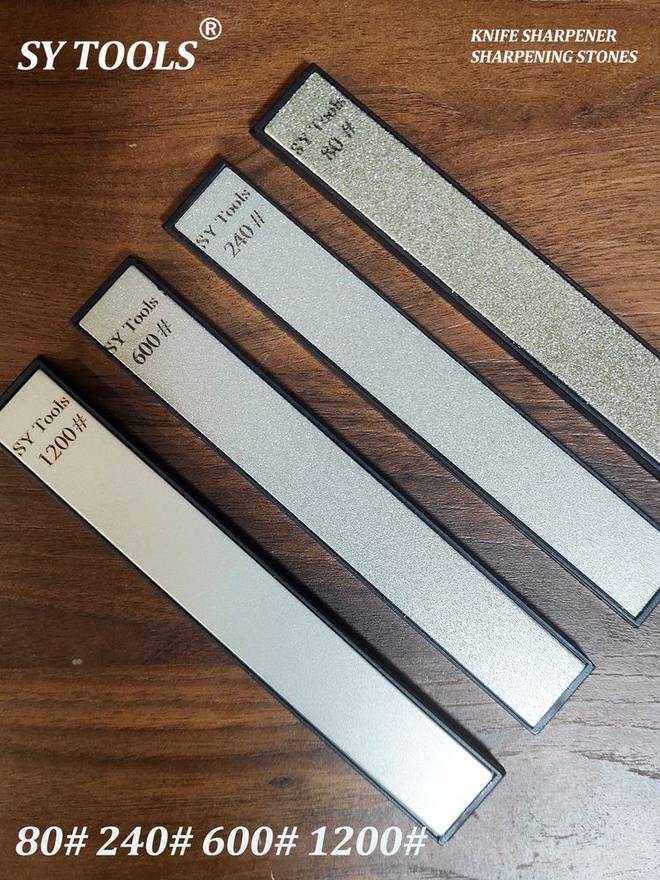 Sy Tools D-80-240-600-1200 钢背金刚石磨刀石（80/240/600/1200 目）
