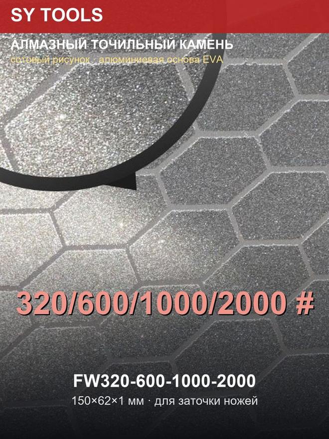 Sy Tools FW-320-600-1000-2000 背胶金刚石磨石(320/600/1000/2000 目) 缩略图1