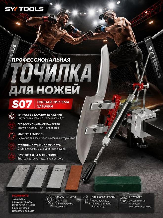 Sy Tools S07+D-120-320-1000-A10-X41 定角磨刀系统（120/320/1000 目）