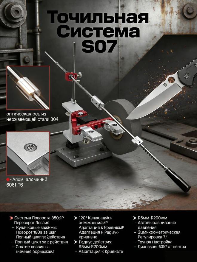 Sy Tools S07+D200-600-1000 定角磨刀系统(200/600/1000 目) 缩略图1